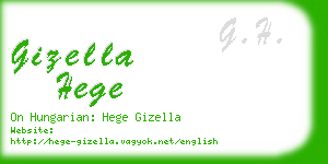 gizella hege business card